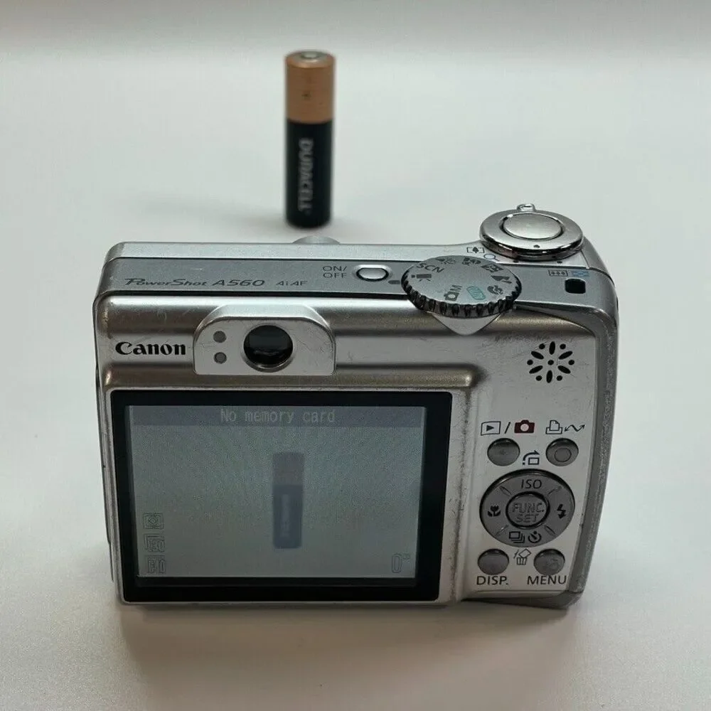 Canon PowerShot A560 7.1MP Silver Digital Camera Tested Working‎ - Picture 4 of 6